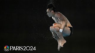 China completes diving gold medal sweep in Paris as Cao Yuan tops mens 10m platform  NBC Sports [upl. by Stepha432]