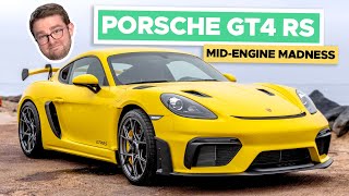 2023 Porsche 718 Cayman GT4 RS Review Facts Figures and MidEngine Madness [upl. by Lyrac]