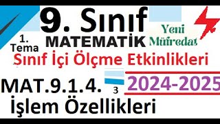 9 Sınıf Matematik  2024 2025  Sınıf İçi Ölçme Etkinlikleri  1 Tema  Sayılar  MAT914 [upl. by Sabir]