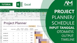 Membuat Project Planner  Schedule dengan Excel  Input tanggal otomatis outputnya timeline [upl. by Downing]