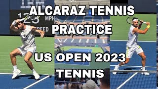 ALCARAZ TENNIS PRACTICE  TENNIS VLOG  US OPEN 2023  WATCHING US OPEN LIVE [upl. by Hedda]