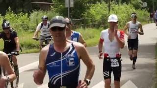 Triathlon International dObernai 2016 2  vélo et course à pied [upl. by Kristofor]