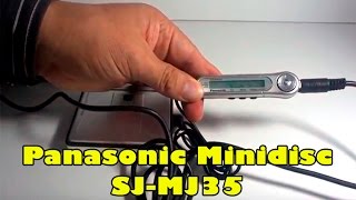 Test of Panasonic Minidisc MD SJMJ35  Mini Disc Disk Minidisk Audio Digital Sony Walkman [upl. by Annawahs774]