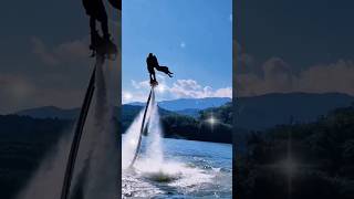 Enjoying the flyboard 😆😎💦 Girl like to flying [upl. by Lexerd486]