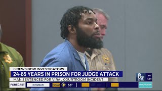 Man sentenced to decades in prison for attacking Las Vegas judge Im not an evil person [upl. by Phemia344]