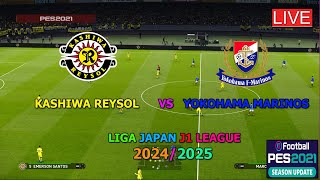 KASHIWA REYSOL VS YOKOHAMA F MARINOS J1 LEAGUE 2024 GAMEPLAY SIMULATION PES 2021 [upl. by Reahard]