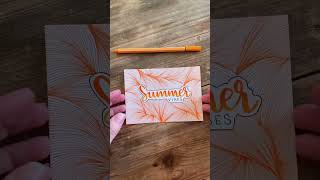 Stylish Summer Card Lettering by lettresetcrea with STABILO point 88 ✍️🌞✨ [upl. by Outlaw]