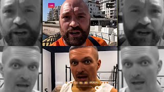 Oleksander Usyk Confronted Tyson Fury in heated Instagram Live [upl. by Eelatan]