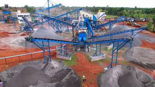 Puzzolana 250TPH 3 Stage modular Crushing Screening and Sand washing [upl. by Ute584]