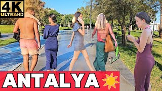 Antalya Turkey  Exploring Stunning Konyaalti Beach amp Beach Park  🇹🇷 4K HDR [upl. by Matheson]