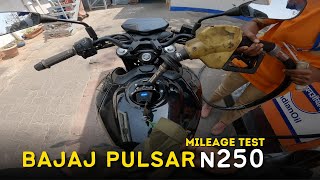 2024 Bajaj Pulsar N250 Mileage Test  Kitna Deti Hai [upl. by Namya]