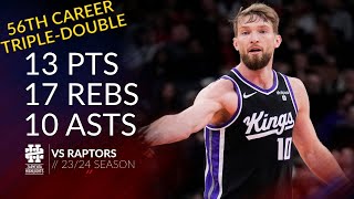 Domantas Sabonis 13 pts 17 rebs 10 asts vs Raptors 2324 season [upl. by Arramas]