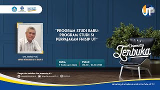 Program Studi Baru Program Studi S1 Perpajakan FHISIP UT  Seputar Universitas Terbuka [upl. by Assiled]