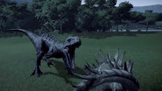 Indominus Rex vs Chungkingosaurus 重庆龙 Who wins  Jurassic World Evolution [upl. by Ann631]