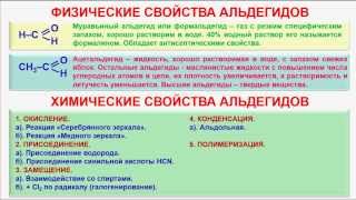 № 79 Органическая химия Тема 16 Альдегиды Часть 4 Физические и химические свойства альдегидов [upl. by Kohl]