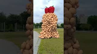 Special effects of vegetables and fruits 🤯3D Special Effects 3D Animation shorts vfxhd [upl. by Studdard]