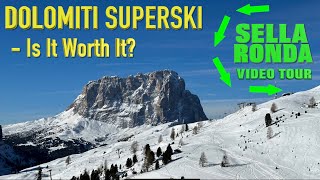 Dolomiti SuperSki SELLARONDA Ski Route Video Tour  Is It Worth It 4K Insta360 X3 [upl. by Beverie]