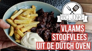 Vlaams Stoofvlees uit de Dutch Oven  BBQ Junkie [upl. by Bainbridge]