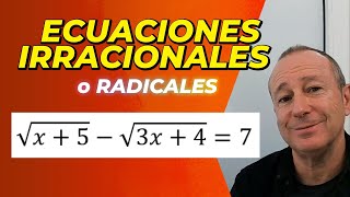 Ecuaciones irracionales radicales [upl. by Eward48]