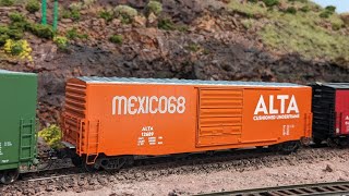 Custom Boxcars amp Scratchbuilt Art Deco Causeway  ALTA Railway 12 [upl. by Piers]