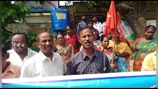 GOLLAPROLU MUNCIPAL EMPLOYEES DHARNA  30102024 KCC NEWS [upl. by Eesak]