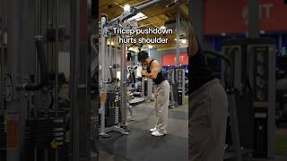 How to avoid shoulder pain on Tricep Pushdowns [upl. by Mell]