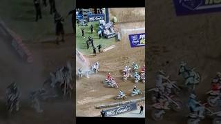 250 smx holeshot crash 💥 supermotocross 2024 texas [upl. by Adlemy235]