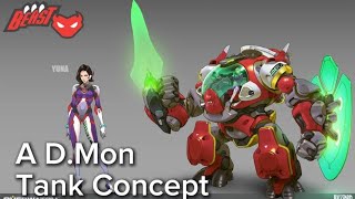 DMon Tank Concept for Overwatch 2  Hero Concept Series [upl. by Ennaylloh]