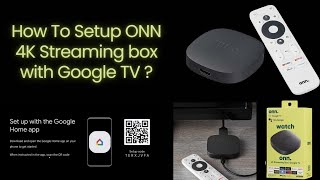 How to Setup ONN 4K Streaming Box with Google TV  Onn Android Tv 4k UHD Streaming Device Setup [upl. by Saire]