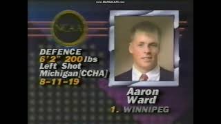 Winnipeg Jets Draft Aaron Ward 1991 NHL Draft [upl. by Dash]