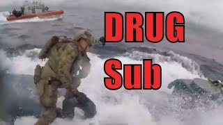 Watch US Coast Guard Board amp intercept A Drug Submarine [upl. by Lyontine]