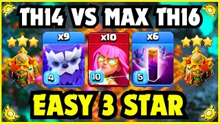 How to 3 Star TH14 vs TH16 Every Time  Best TH14 Attack Strategy in Clash of Clans [upl. by Ralf]