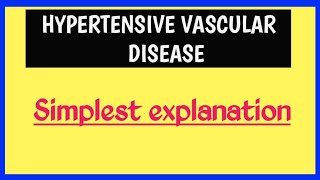 Hypertensive vascular disease  Arteriolosclerosis [upl. by Ahtabat]