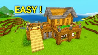 Minecraft Survival Starter House Tutorial 🏠 [upl. by Alves]