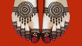 Leg mehndi design simple flower  pairon ki mehandi ki design simple [upl. by Crespo]