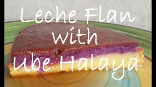 Leche Flan with Ube Halaya  How to cook Leche Flan with Ube Halaya  Dessert Recipe [upl. by Westleigh]