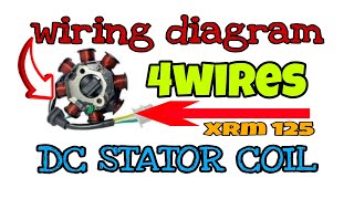 DC TYPE STATOR COILWIRING DIAGRAM 4 WIRES DIY [upl. by Dias]