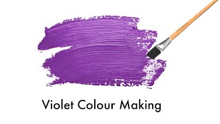 Violet Colour Making  How to make Violet Colour  Acrylic Colour Mixing  Almin Creatives [upl. by Trinatte]