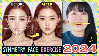 2024 SYMMETRY FACE EXERCISE  Fix asymmetrical face Get a perfectly symmetrical face in 2 weeks [upl. by Ahsetel507]