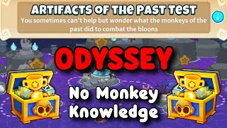 BTD6 Odyssey Hard Mode Tutorial  No Monkey Knowledge Guide  Artifacts Of The Past Test [upl. by Adebayo]