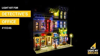 LEGO Detectives Office 10246  Light Kit  Light My Bricks [upl. by Elvah992]