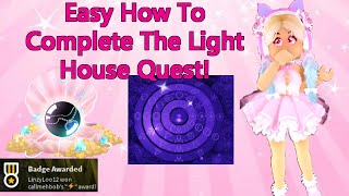 EASY GUIDE HOW TO COMPLETE THE LIGHT HOUSE QUEST AND SECRET CODE IN ROYALE HIGH [upl. by Aniale]