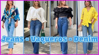 DESCUBRE CÓMO CREAR LOS LOOKS MÁS ATRACTIVOS CON DIFERENTES ESTILOS DE JEANS  VAQUEROS 2023 [upl. by Lahpos]