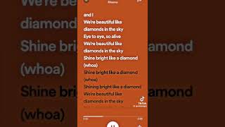 Diamonds  credit to spotisongsz fyp lyrics [upl. by Erena]