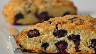 Blueberry Streusel Scones Classic Version  Joyofbakingcom [upl. by Culhert]