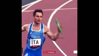 4X100 RELAY STAFFETTA TOKYO 2020 TELECRONACA INGLESE NEVER CELEBRATE TOO EARLY ITS COMING ROME [upl. by Kenta680]