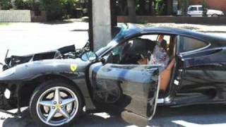 Amazing Stupid Ferrari Crash  dads car [upl. by Petty]