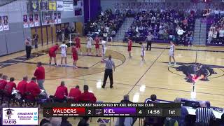 HS Boys Basketball Valders vs Kiel  NEW Sports Radio VIDEO [upl. by Leavitt117]