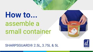 How to assemble a small SHARPSGUARD® container orange [upl. by Eloccin]