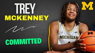 COMMIT 5Star Trey McKenney Commits To Michigan [upl. by Ahseral]